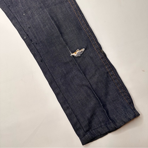 Billy the Kid VTG 50s 60s Boys Jeans Dark Wash Straight Single Orange Stitch - Picture 12 of 13